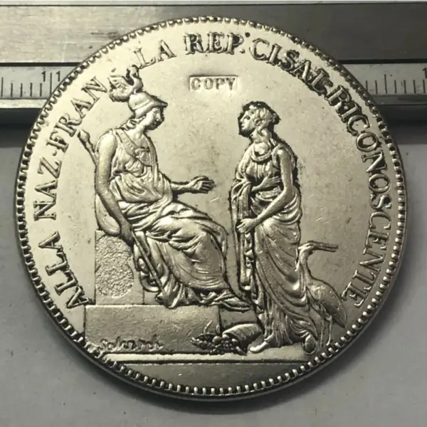 1840s Italian Antique Style Coin - 1800 Cisalpine Republi - Image 2