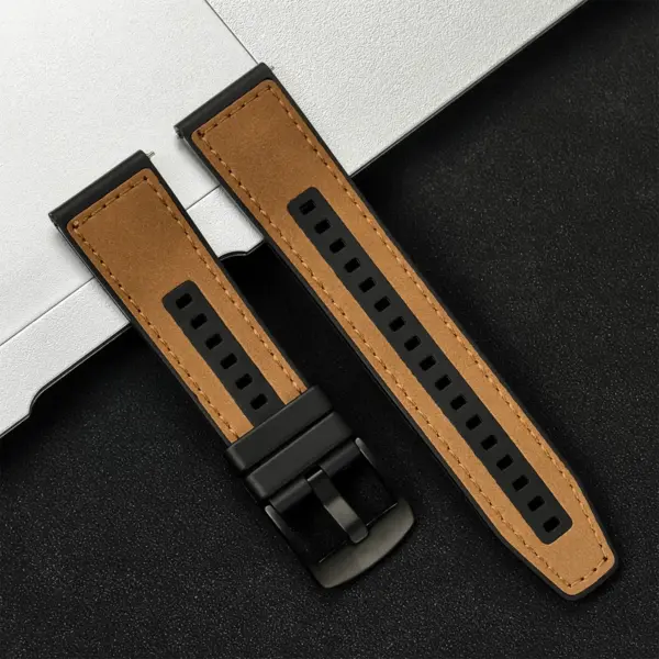 22mm Leather Breathable Sport Strap for Huawei Watch GT4 - Image 3