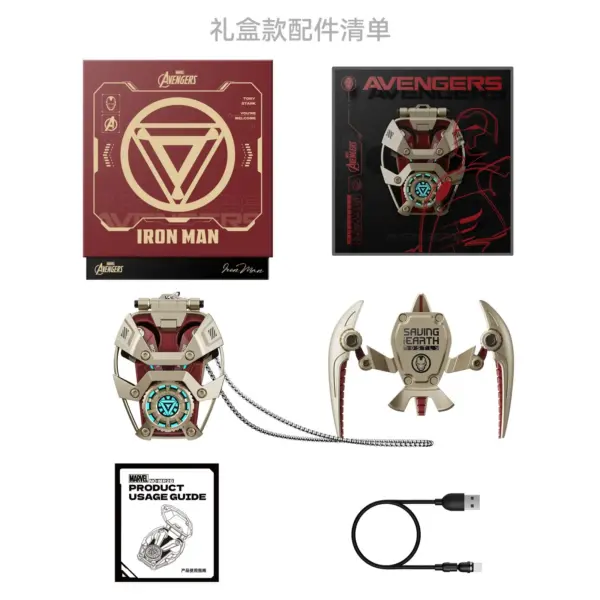 Marvel Iron Man Bluetooth Earbuds with RGB Lighting - Image 7