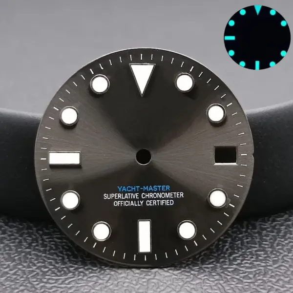 NH34/NH35 Caliber Watch Dial with Blue-Green Luminous Finish - Image 31
