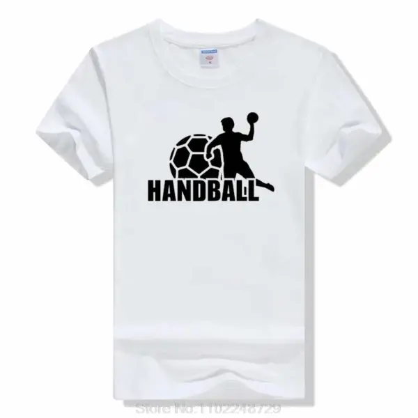 Funny Handball Player Graphic Cotton T-Shirt for Men - Image 4