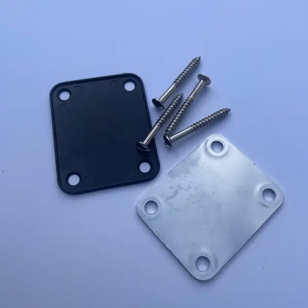 Hendrix Electric Guitar Connection Plate Chrome Hardware - Image 4