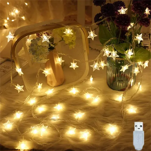 Star String Lights USB Battery Operated Fairy Lights - Image 8