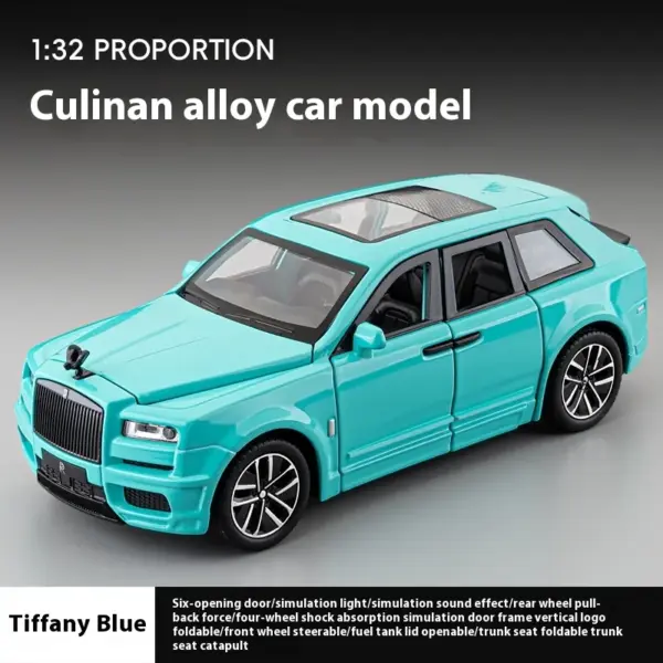 1:32 Rolls Royce Cullinan Diecast Model Toy - Image 9
