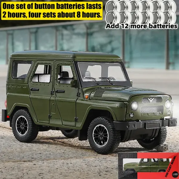 1:18 Russia UAZ Hunter Off-Road Diecast SUV Model - Image 10