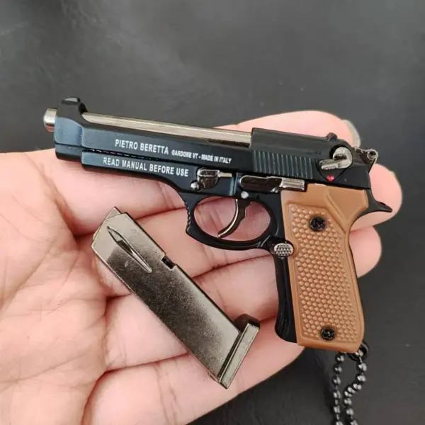 Mini Alloy Gun Keychain Model 1:3 Disassemble Toy - Image 8
