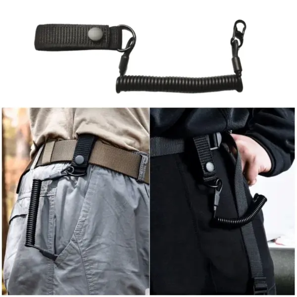 Elastic Tactical Lanyard for Keys and Flashlights - Image 2