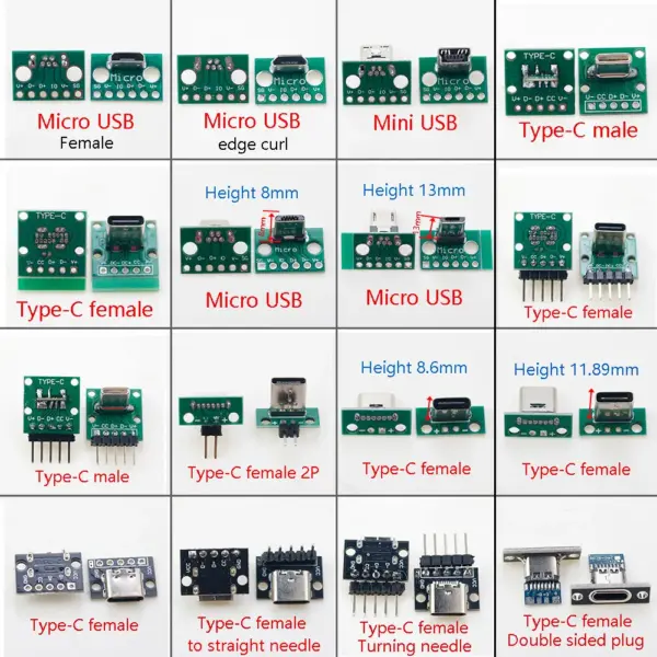 Micro USB Type-C PCB Test Connector 90° - Image 2