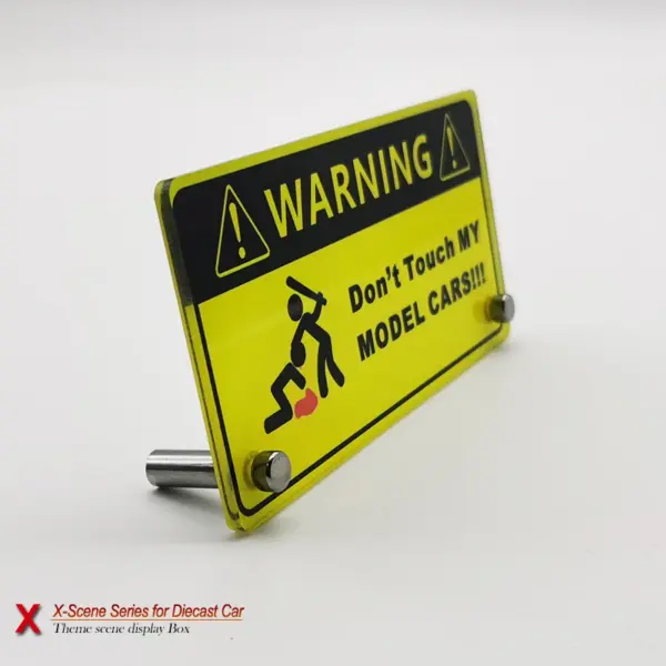 Warning Sign for Model Car Display Cabinets - Image 2