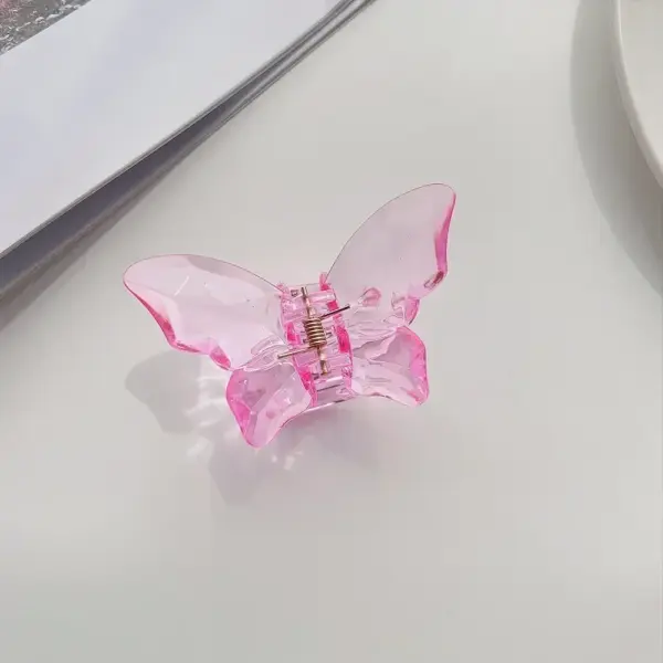 Large Transparent Butterfly Mermaid Hair Claw - Image 7