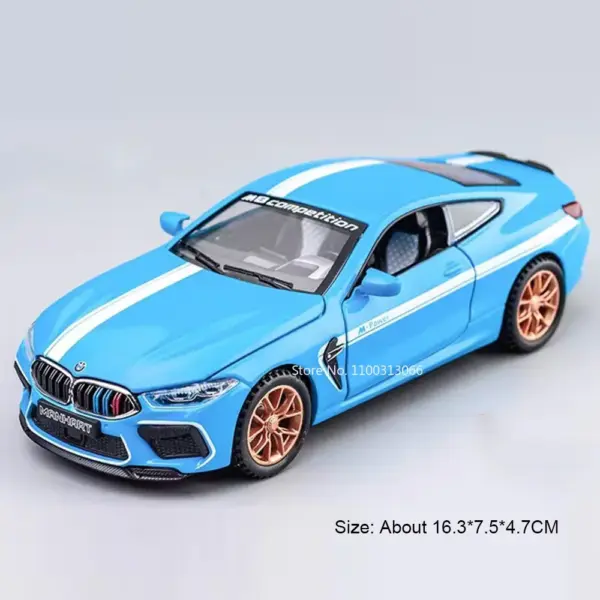 1:32 Alloy Police Car Model with Lights - Image 9