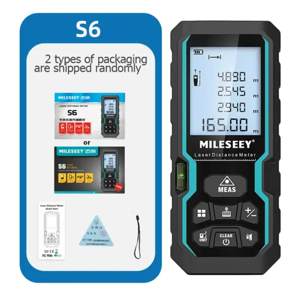 MILESEEY S6 Laser Tape Measure 100M Rangefinder - Image 7