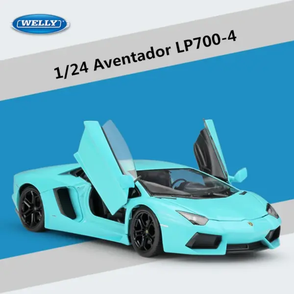 WELLY 1:24 Lamborghini Aventador Diecast Model - Image 8