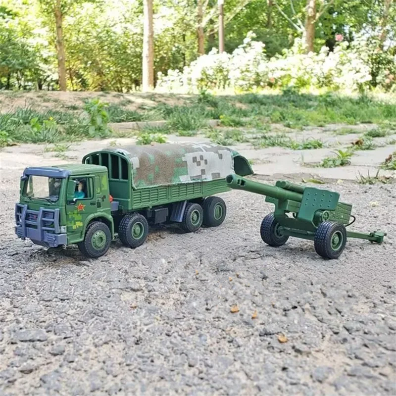 1:50 Alloy Military Truck Model Military Trailer 3 1:50 Alloy Military Truck Model Military Trailer - Image 3