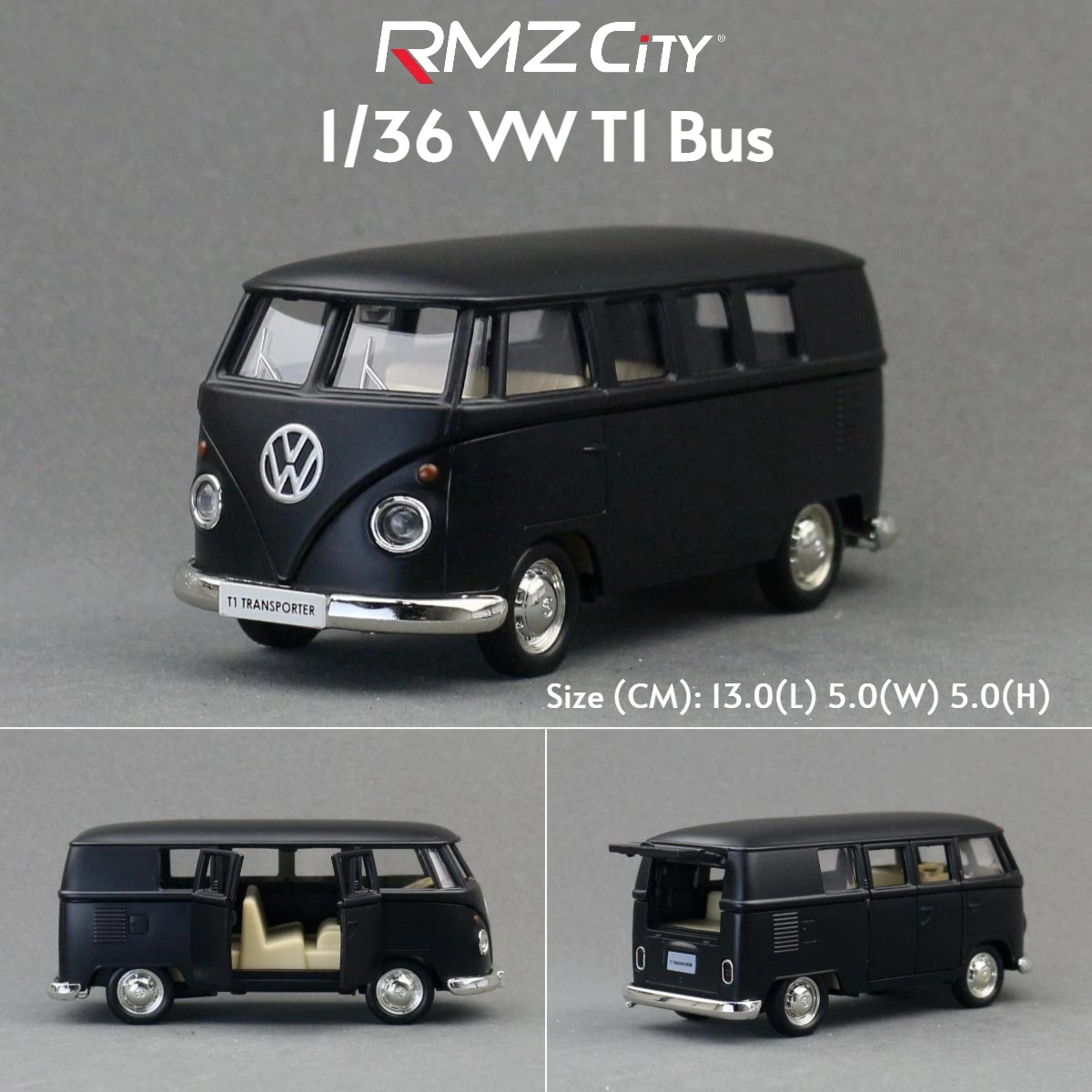 1/36 VW T1 Transporter Samba Bus Diecast Model 8 1/36 VW T1 Transporter Samba Bus Diecast Model - Image 8