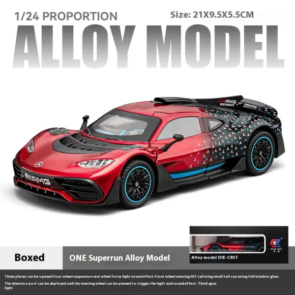 1:24 Benz AMG ONE Diecast Race Car Model - Image 8