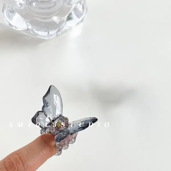 Large Transparent Butterfly Mermaid Hair Claw - Image 12