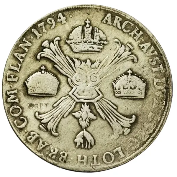 1794-M Austrian Netherlands Silver Copy Coin - Image 2