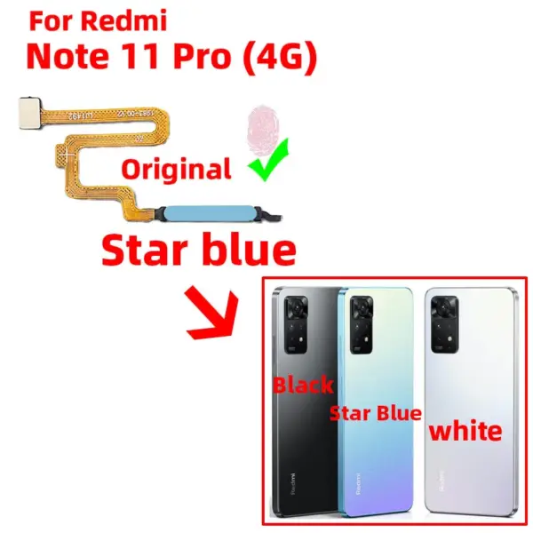 Original Xiaomi Redmi Note 11 Pro Fingerprint Sensor Flex Cable - Image 3