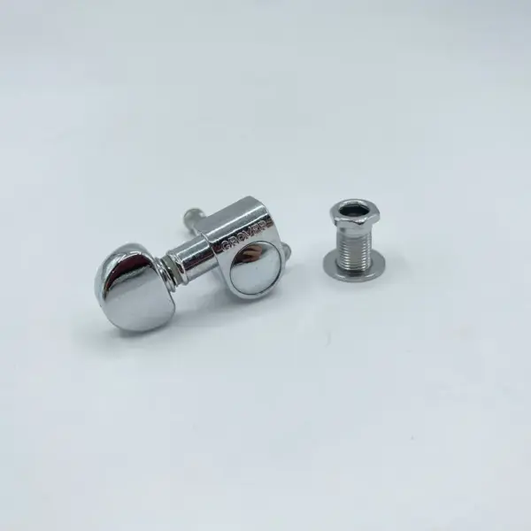 Grover L6 Chrome and Gold Tuner Key for Electric Guitar - Image 5