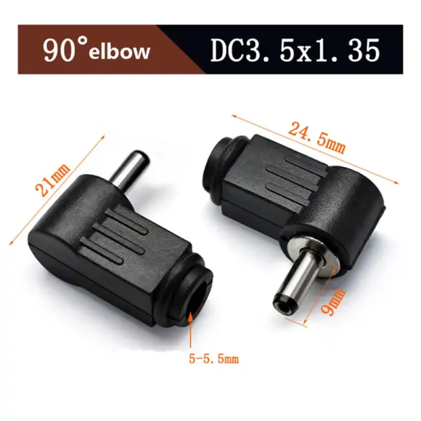 DIY DC Power Plug Wiring Set with 90° Elbow - Image 8