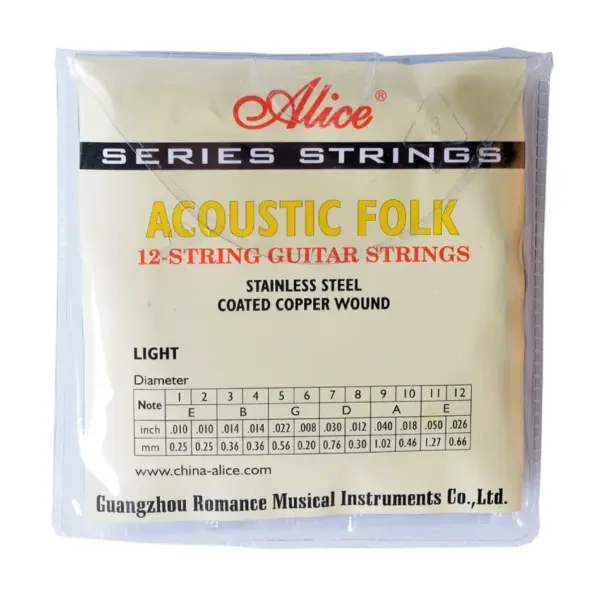 Alice A2012 12-String Acoustic Guitar Strings - Image 2