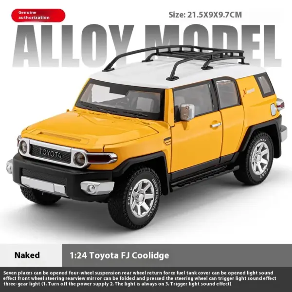 1:24 Toyota FJ Cruiser Diecast Model Car - Image 9