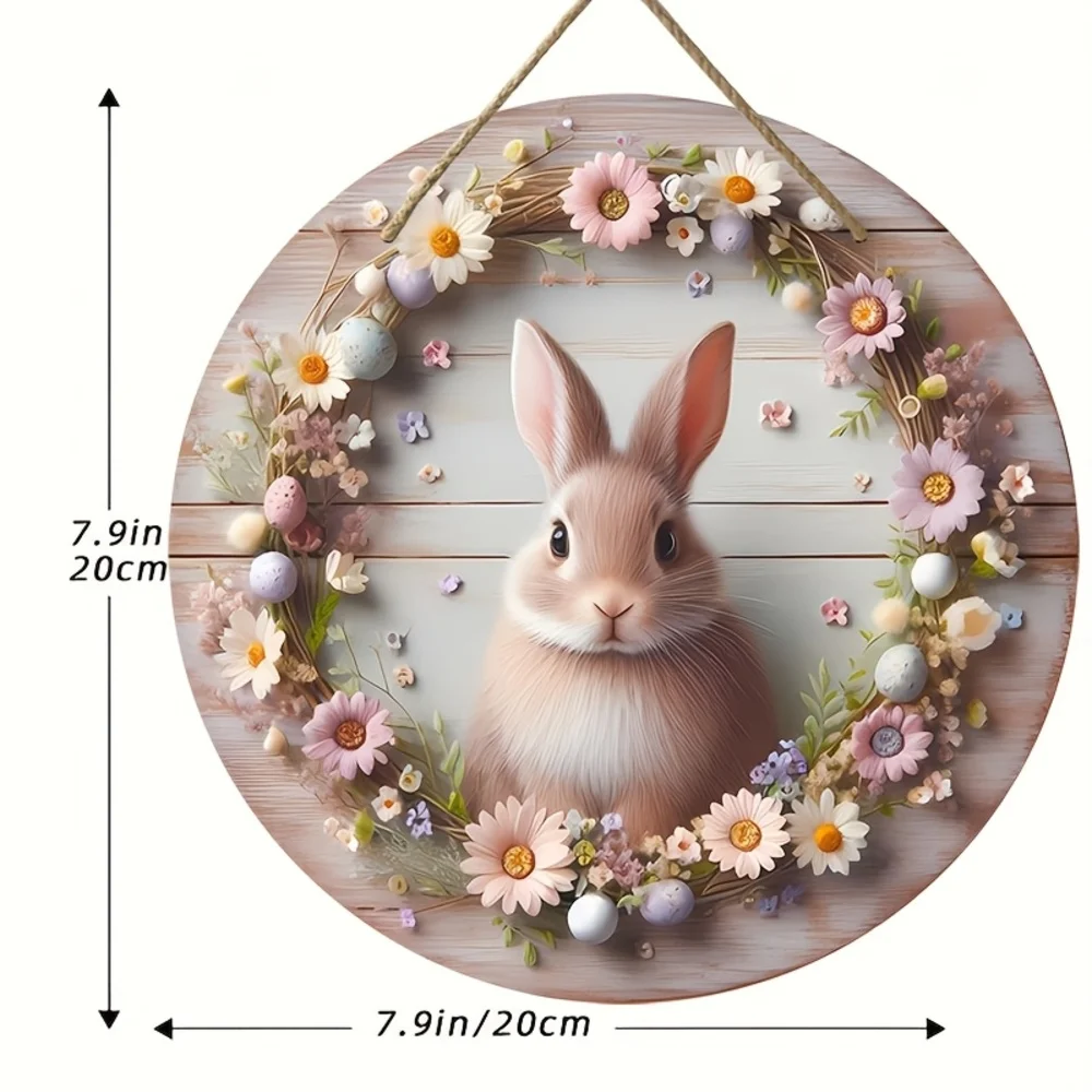 Farmhouse Wooden Easter Bunny Wreath 10 Farmhouse Wooden Easter Bunny Wreath - Image 10