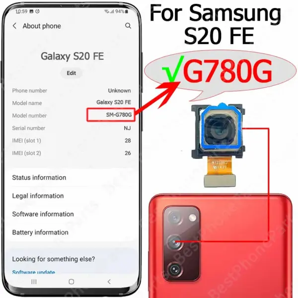 Samsung Galaxy S20 FE Rear Camera Module G780F G780G G781B - Image 3