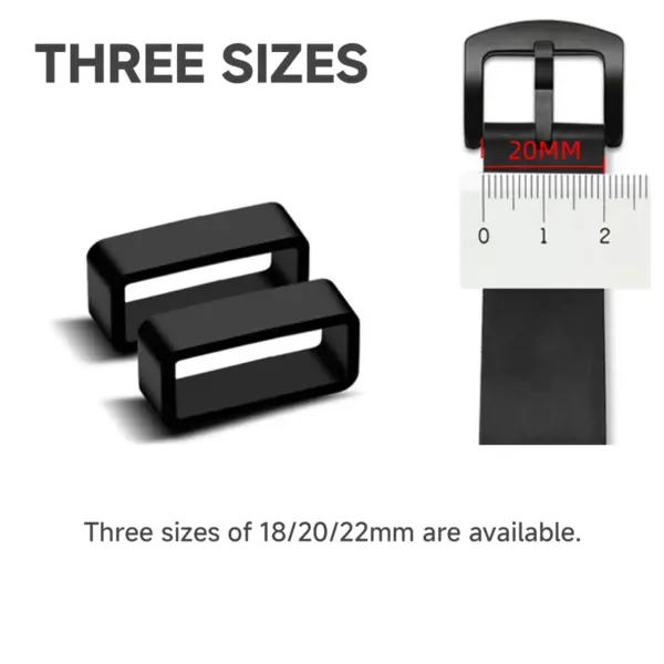 Silicone Watch Buckle Loop Ring 18-30mm Replacement - Image 4