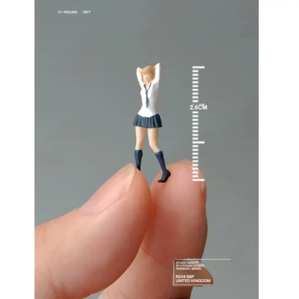 1/64 Resin Miniature Girl Figurine for Photography - Image 3