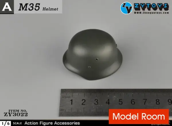 WWII German M35/42 Metal Helmet for 1/6 Action Figures - Image 6