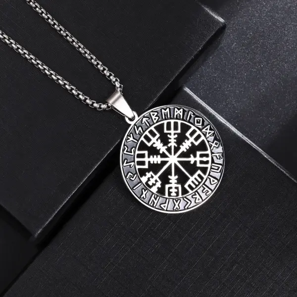 Vintage Nordic Rune Compass Necklace AL18514 - Image 44