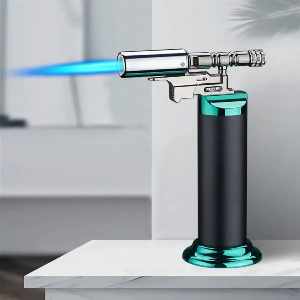 Windproof Blue Flame Jet Torch Lighter for Outdoor Use - Image 8