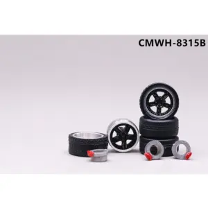 CM Model 1/64 Alloy Wheel & Tire Set for Model Cars 62 S195b96a13d4b47a09d820c4ab8a6f828q 4
