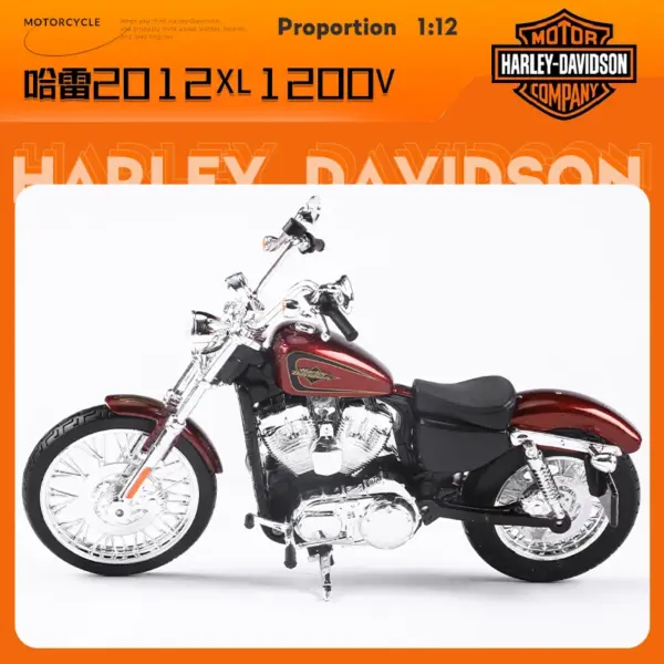 Maisto 1:12 Harley-Davidson Alloy Motorcycle Model - Image 11