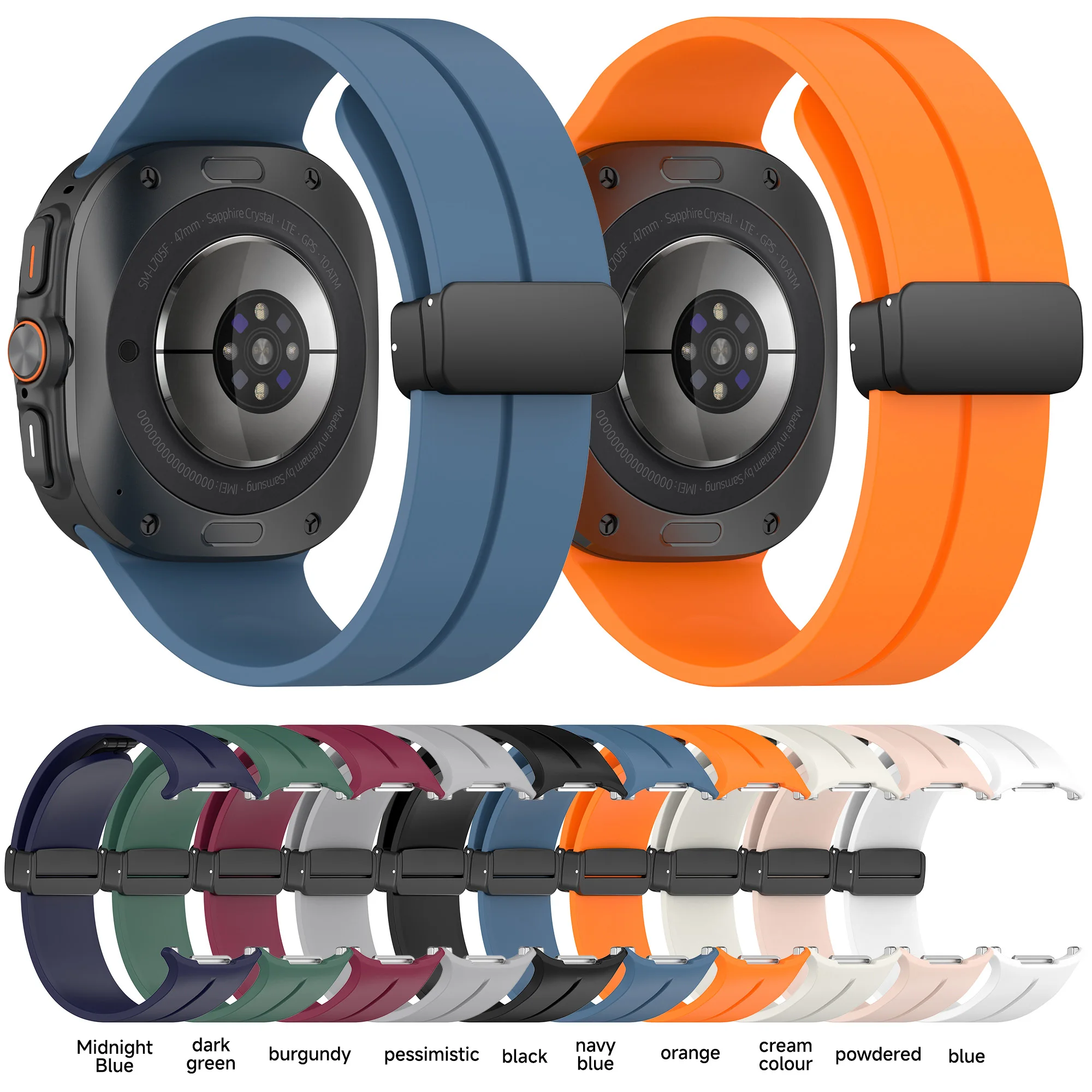 Magnetic Silicone Band for Samsung Galaxy Watch 7 Ultra 47mm 4 Magnetic Silicone Band for Samsung Galaxy Watch 7 Ultra 47mm - Image 4