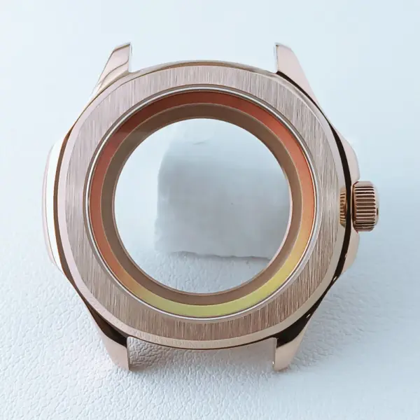 39.5mm Silver Black NH35 Watch Case with Sapphire Glass - Image 46