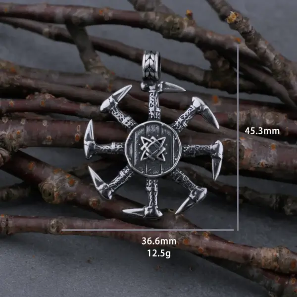 Vintage Viking Raven Necklace Men’s Norse Amulet - Image 4