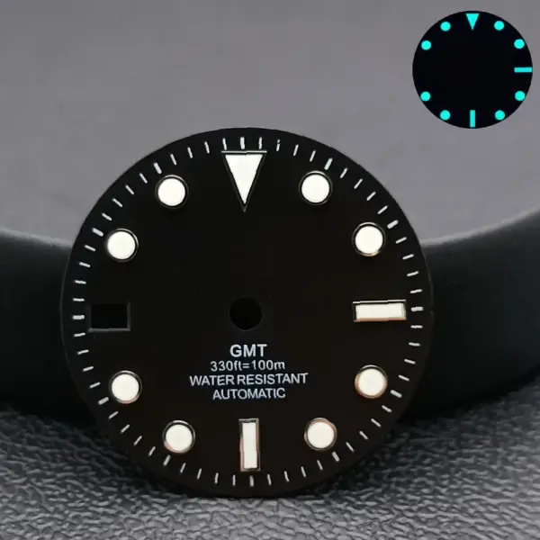 NH34/NH35 Caliber Watch Dial with Blue-Green Luminous Finish - Image 24