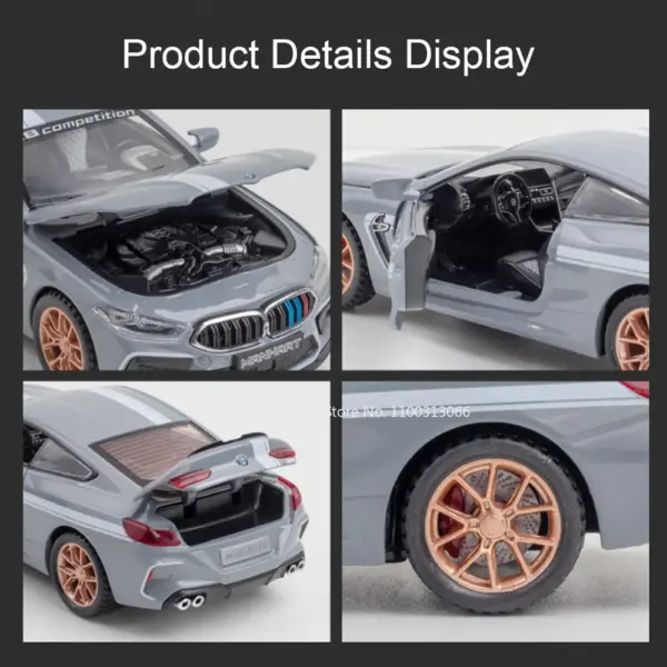 1:32 Alloy Police Car Model with Lights - Image 4