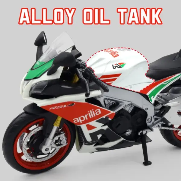 1:12 Scale Aprilia RSV4 Diecast Motorcycle Model - Image 3