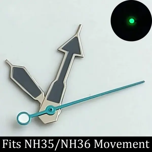 28.5mm Green/Black Dual Calendar Watch Dial for NH36 - Image 38
