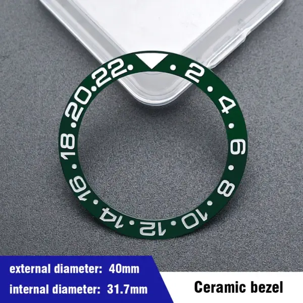 40mm Blue-Green Ceramic Aluminum Bezel Insert for Dive Watch - Image 32
