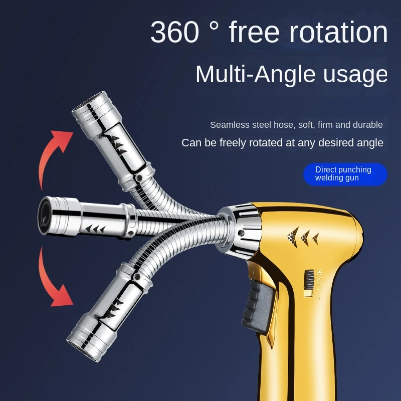 Jewelry Welding Cigar Lighter Long Windproof Butane Turbo Torch 2 Jewelry Welding Cigar Lighter Long Windproof Butane Turbo Torch - Image 2