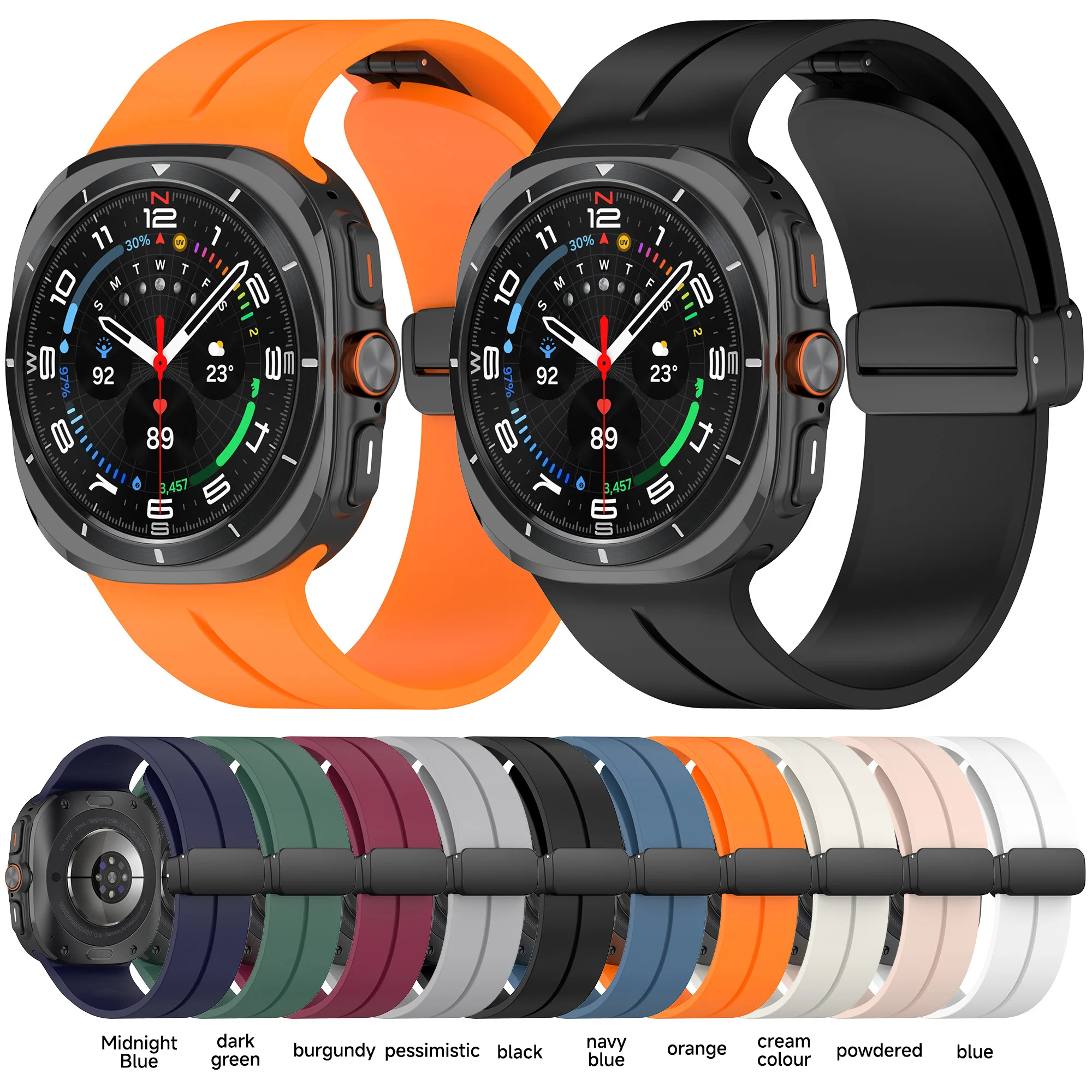 Magnetic Silicone Band for Samsung Galaxy Watch 7 Ultra 47mm 3 Magnetic Silicone Band for Samsung Galaxy Watch 7 Ultra 47mm - Image 3