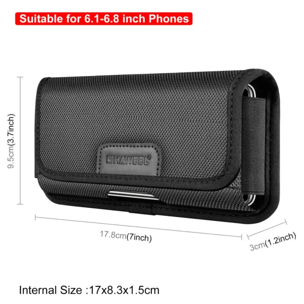 HAWEEL Nylon Phone Waist Bag for iPhone and Galaxy - Image 9