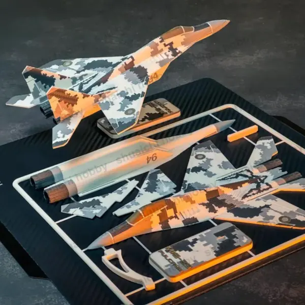 MiG-29 Fighter Jet Model Kit 3D Printed Assembly - Image 2