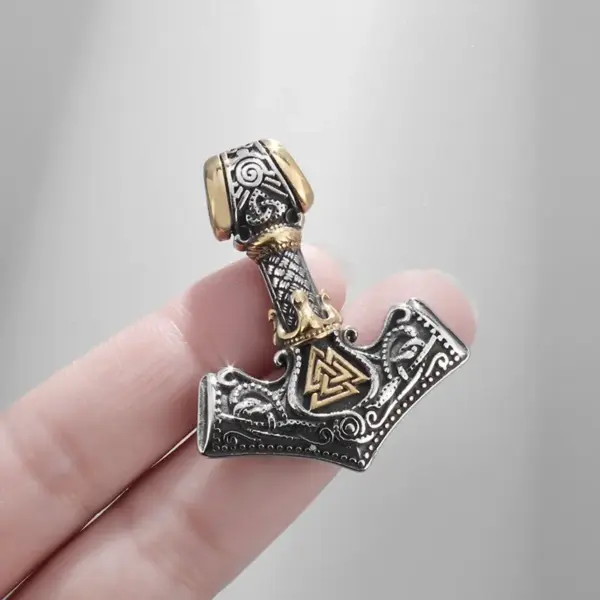 Vintage Nordic Rune Compass Necklace AL18514 - Image 23