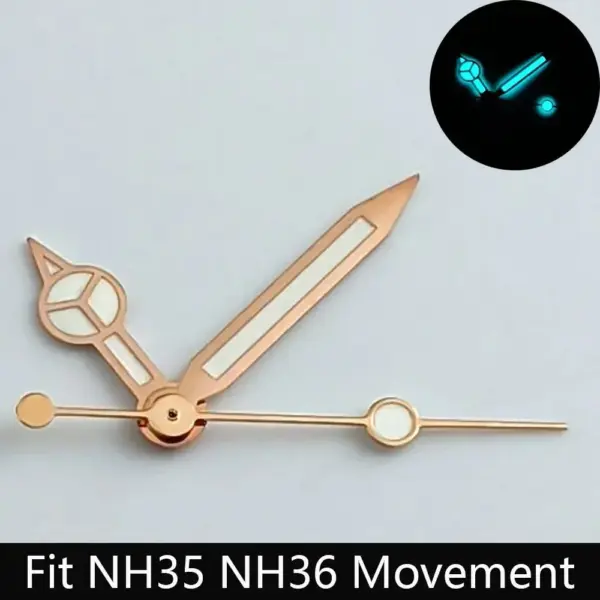 NH34/NH35 Caliber Watch Dial with Blue-Green Luminous Finish - Image 43
